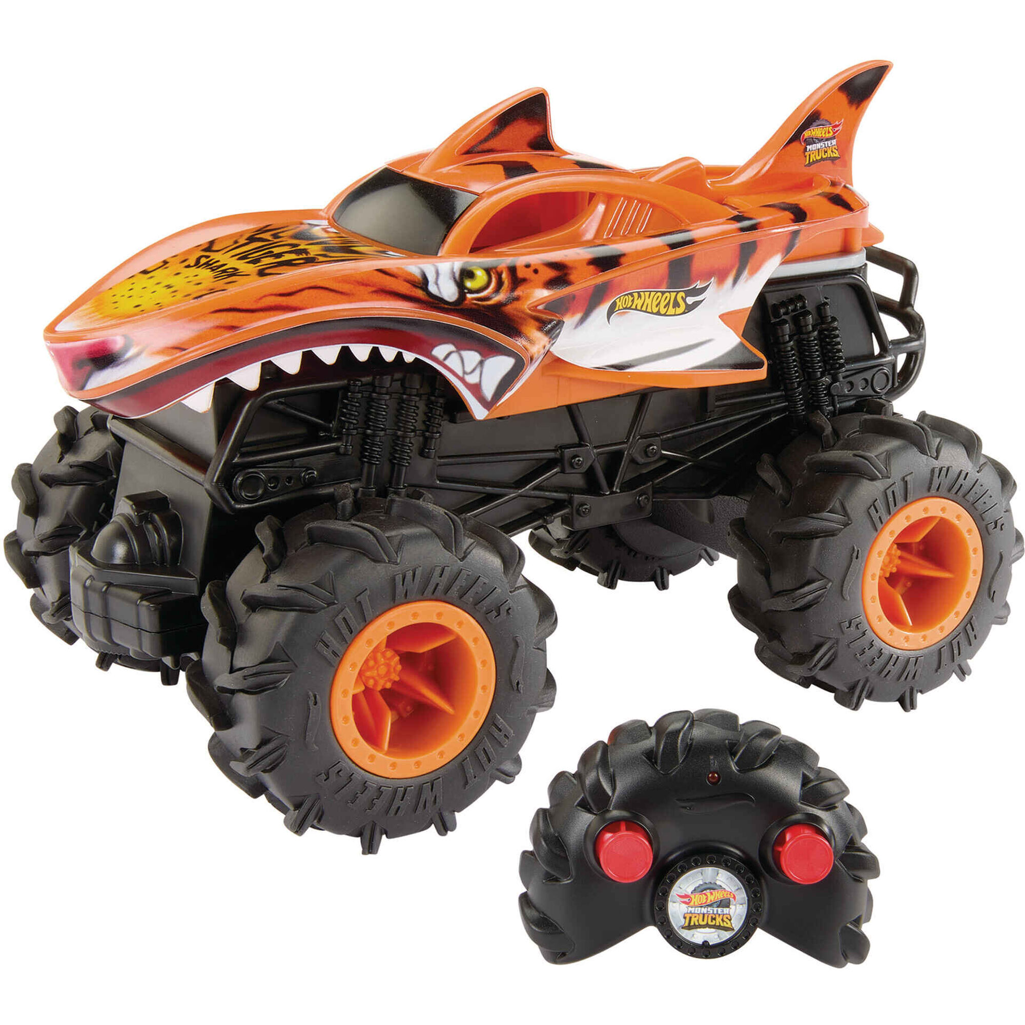 Hot Wheels - Carro Telecomandado Monster Trucks 1:24 Shark Tiger
