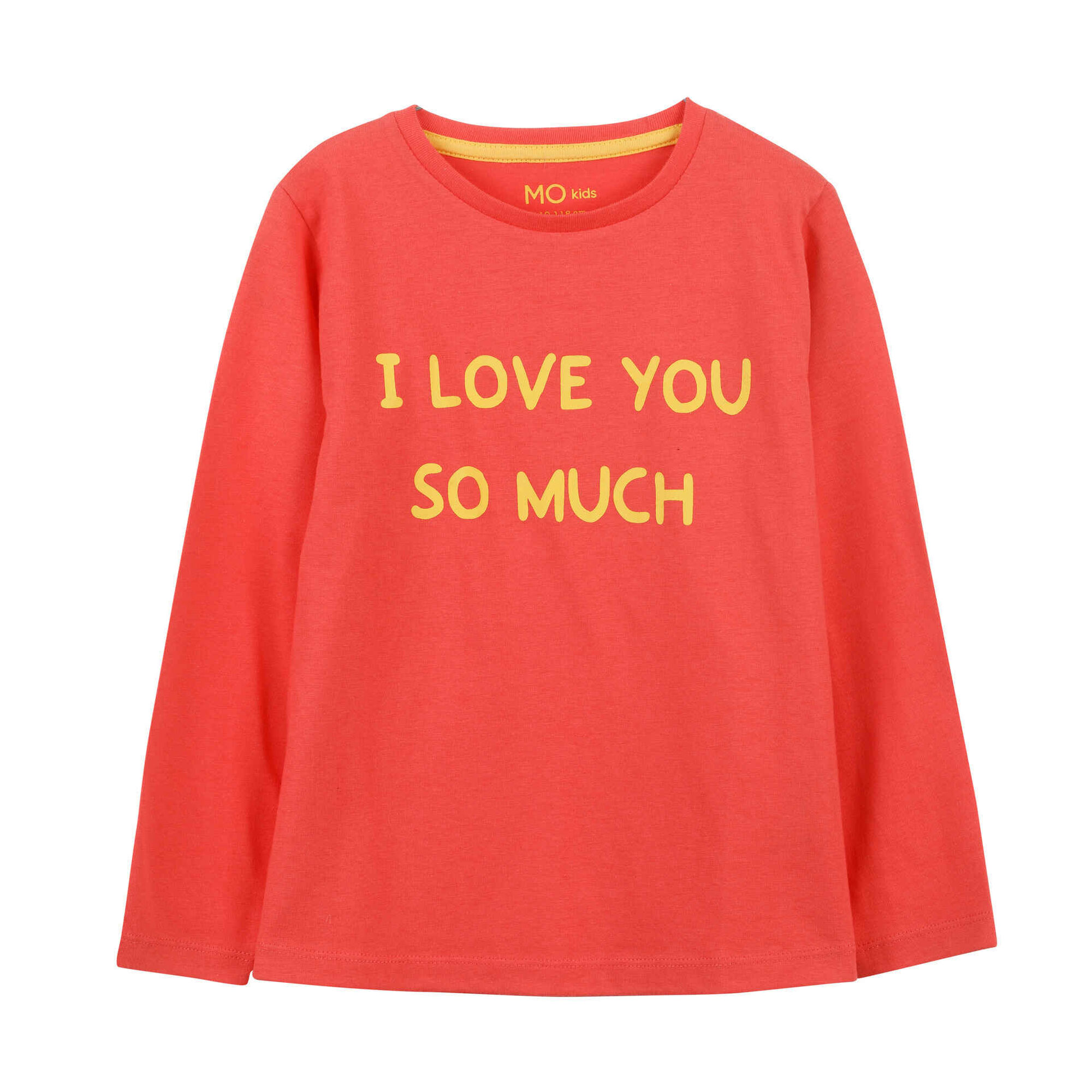 T-shirt I Love You Manga Comprida Algodão Coral T-shirt I Love You Manga Comprida Algodão Coral