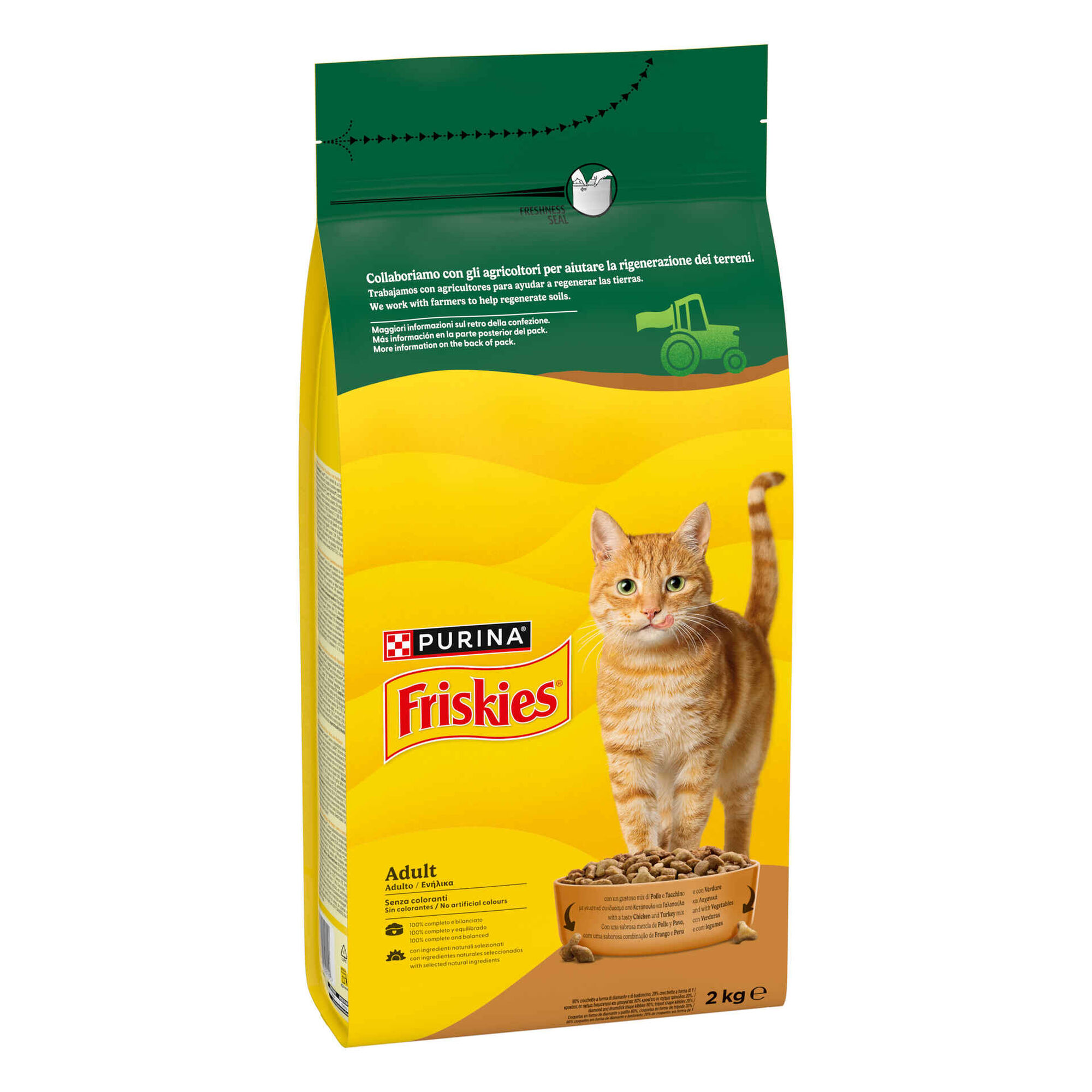 Ra&ccedil;&atilde;o para Gato Adulto Frango, Peru e Legumes Purina Friskies
