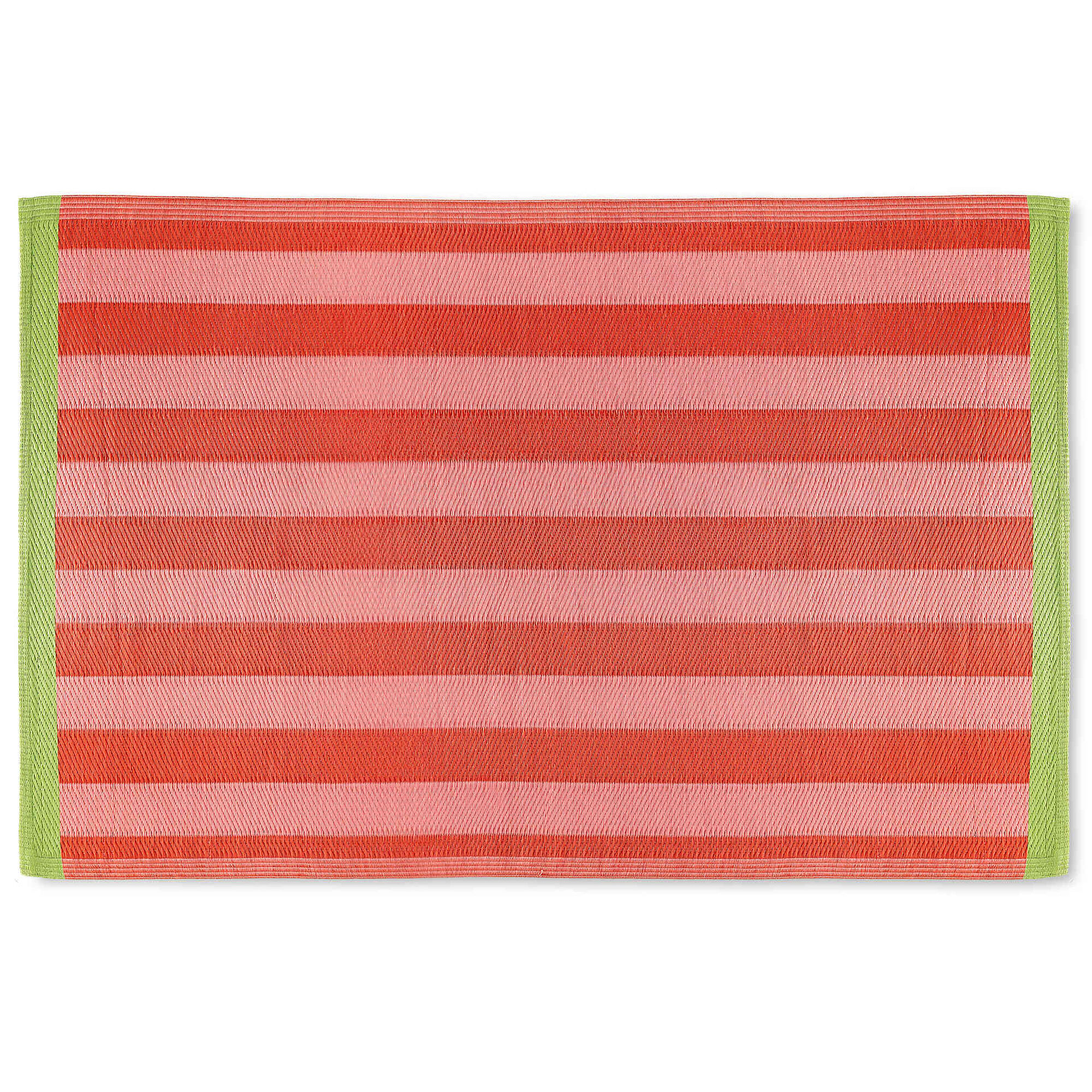 Tapete Polipro Riscas Vermelho e Rosa 230x160cm Kasa