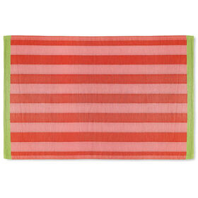 Tapete Polipro Riscas Vermelho e Rosa 230x160cm Kasa