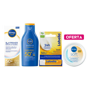 Conjunto Proteção Solar Cidade e Viagem + Oferta Creme Corpo Nivea Sun
