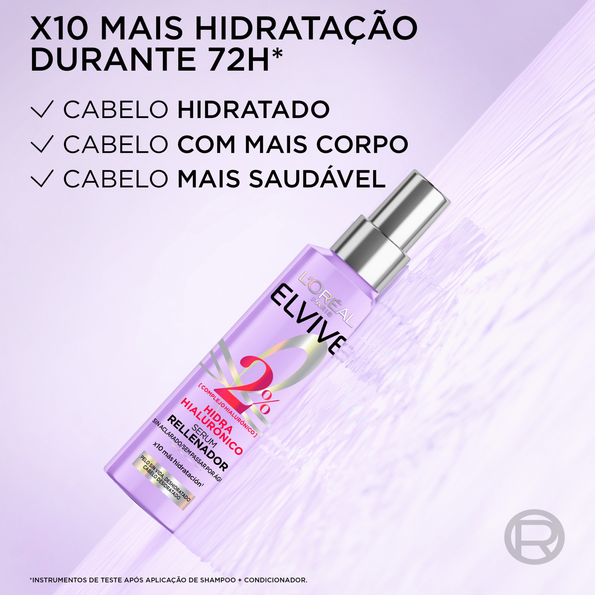 S&eacute;rum Cabelo Hidra Hialur&oacute;nico L'Or&eacute;al Paris Elvive