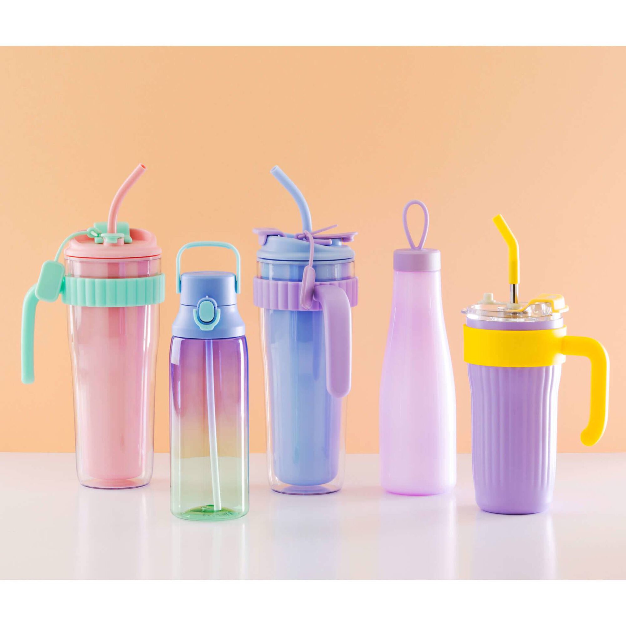 Caneca 900ml Rosa e Verde Kasa