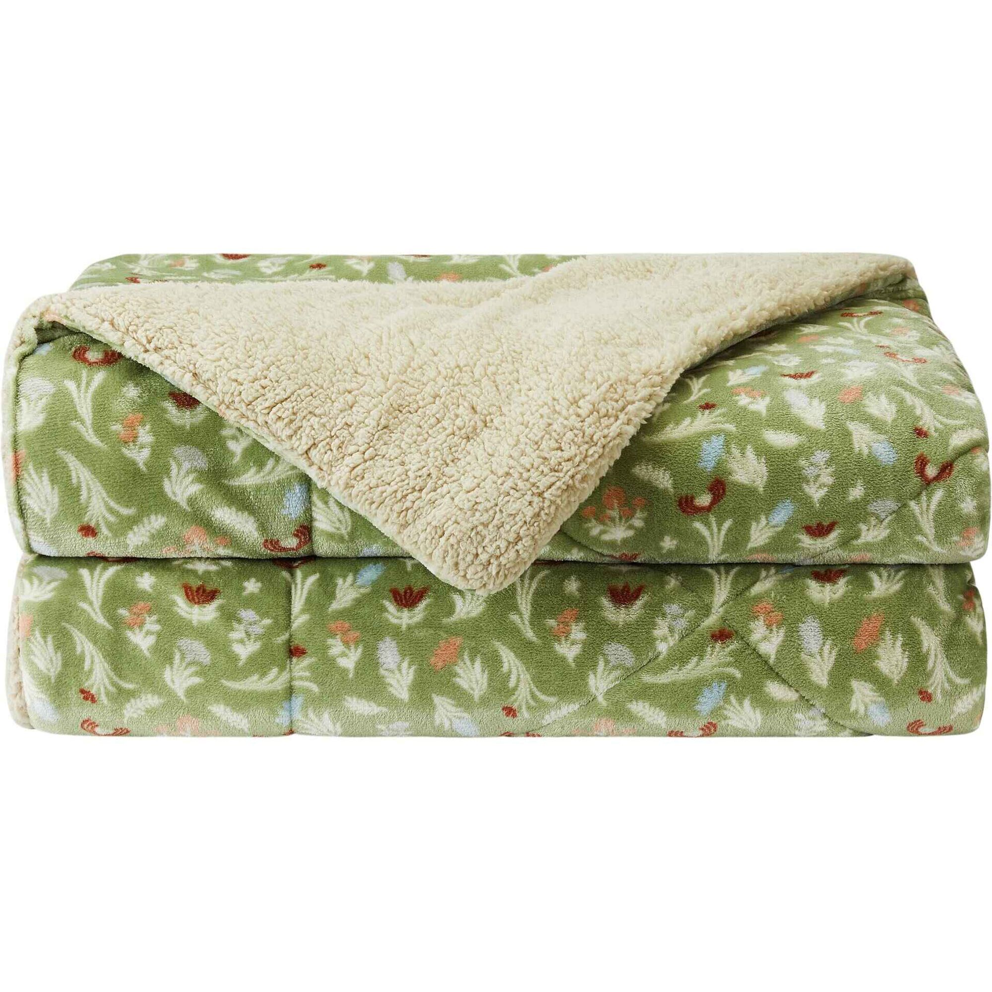 Edredão Coral Borreguito Verde Plantópia