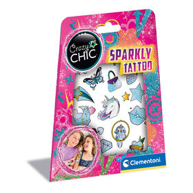 Clementoni - Kit Tatuagens Brilhantes Crazy Chic