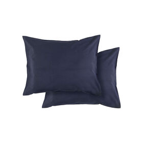 Conjunto de 2 Fronhas Algodão 50x70cm Azuis Marinho