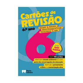 Cart&otilde;es de Revis&atilde;o - Livro Portugu&ecirc;s, Matem&aacute;tica, Hist&oacute;ria e Geografia de Portugal, Ci&ecirc;ncias Naturais e Ingl&ecirc;s - 6.&ordm; Ano