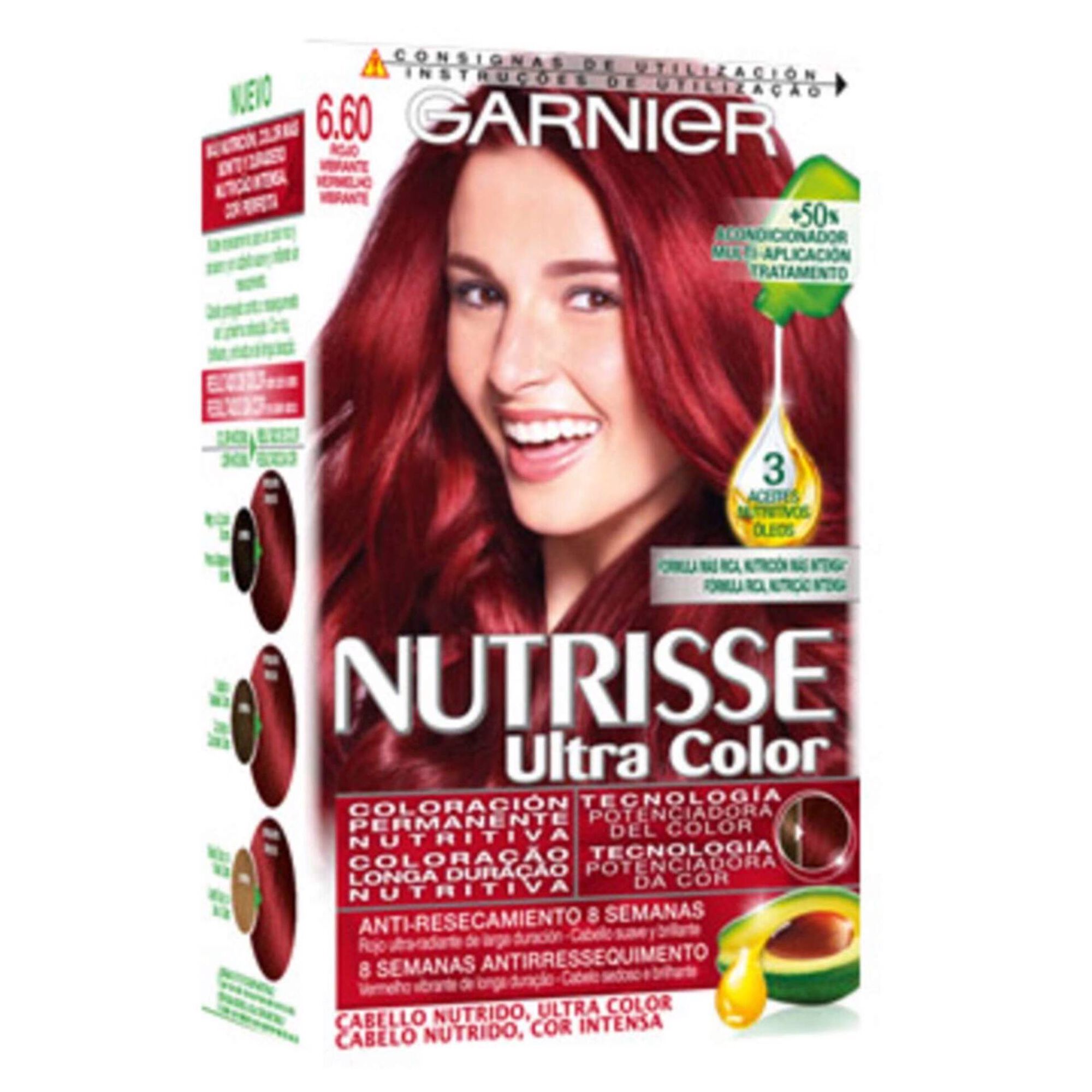 Coloração Permanente Nutrisse Ultra Color Vermelho Vibrante 6.60