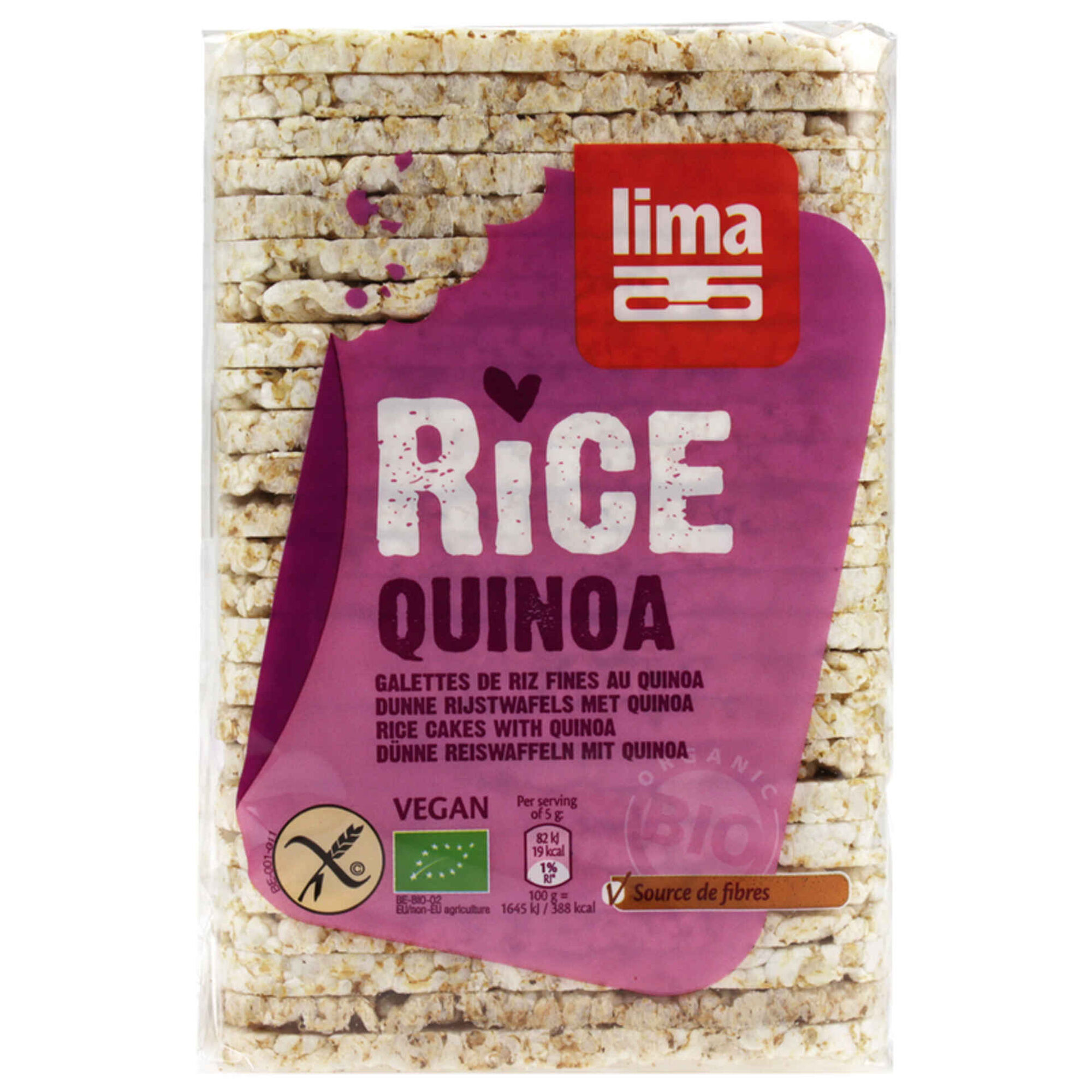 Tortitas de Arroz e Quinoa sem Glúten Biológicas Tortitas de Arroz e Quinoa sem Glúten Biológicas