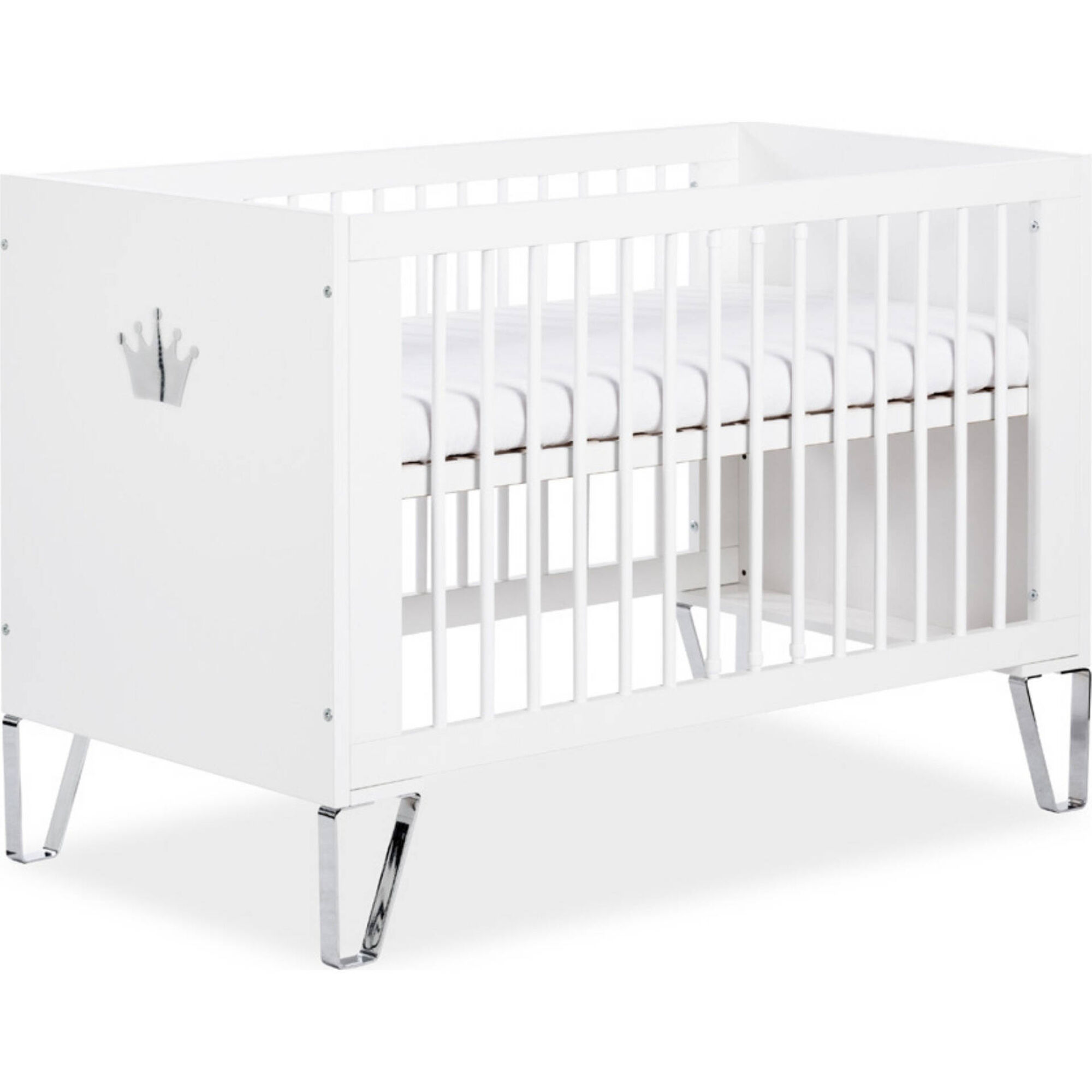 Cama de Grades Madeira 120x60cm Branca Blanka