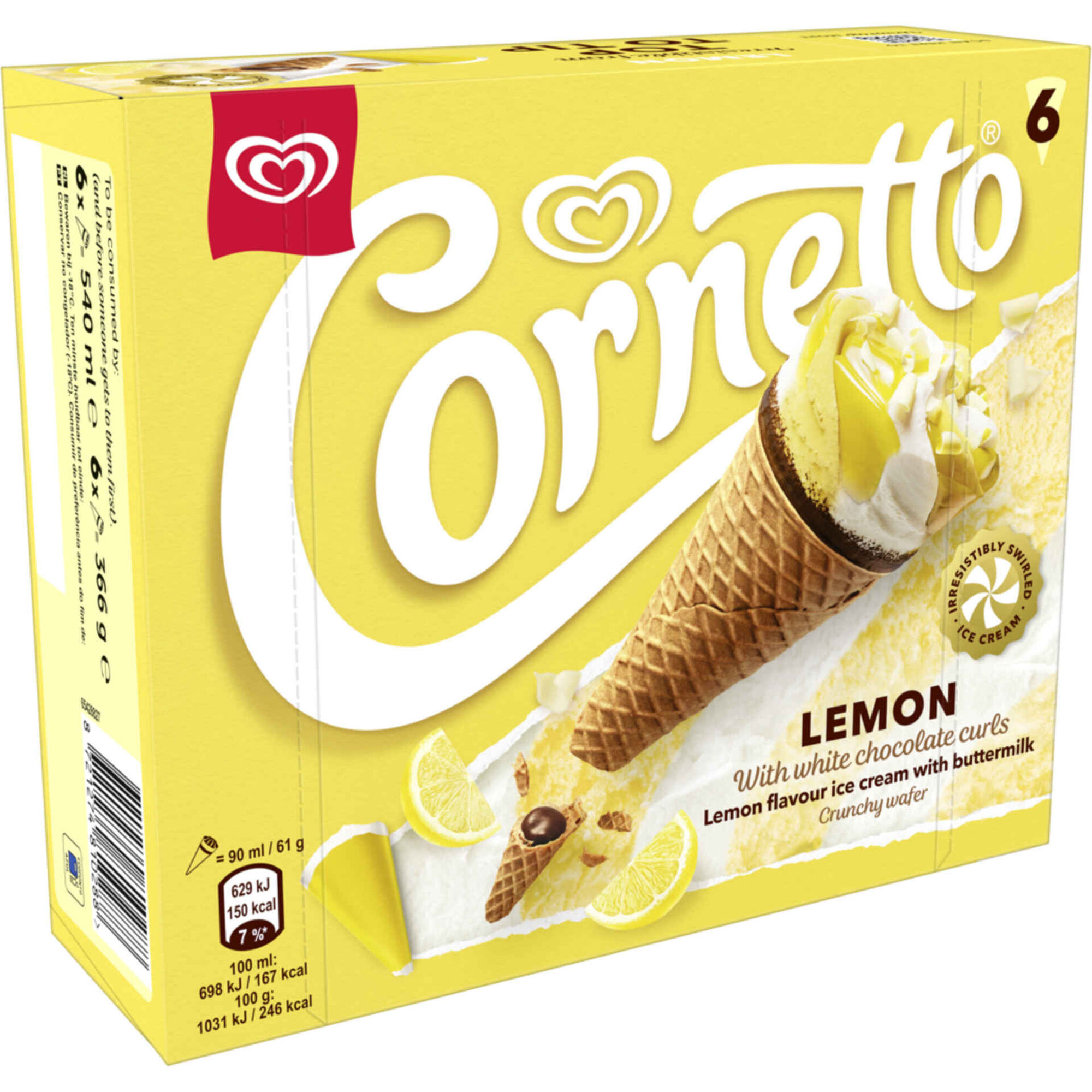 Gelado Cone Lim&atilde;o Cornetto