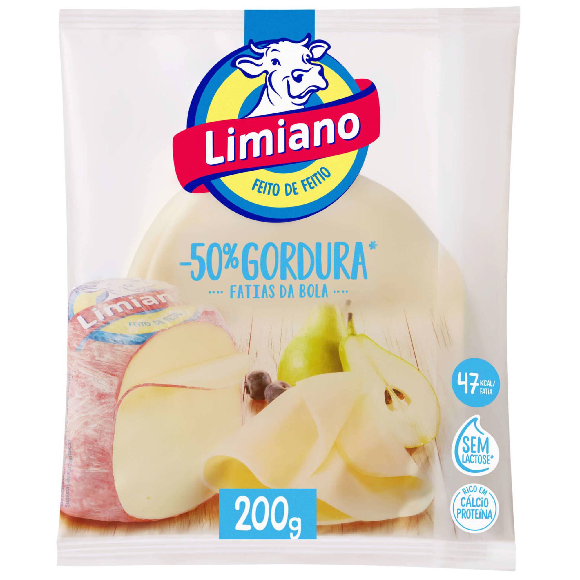 Queijo Flamengo sem Lactose Light Fatiado Limiano