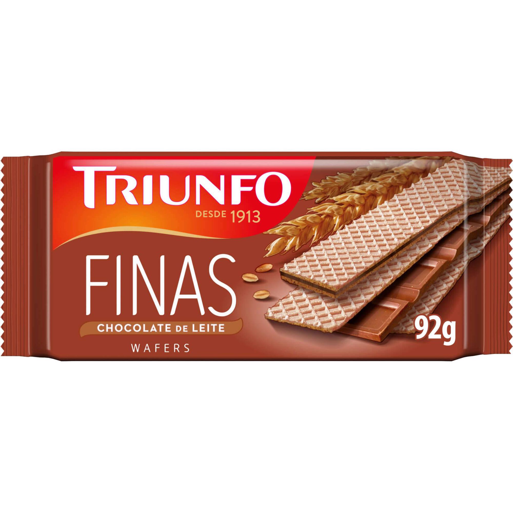 Bolachas Wafers Finas com Recheio de Chocolate Triunfo