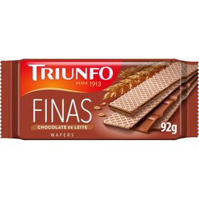 Bolachas Wafers Finas com Recheio de Chocolate Triunfo