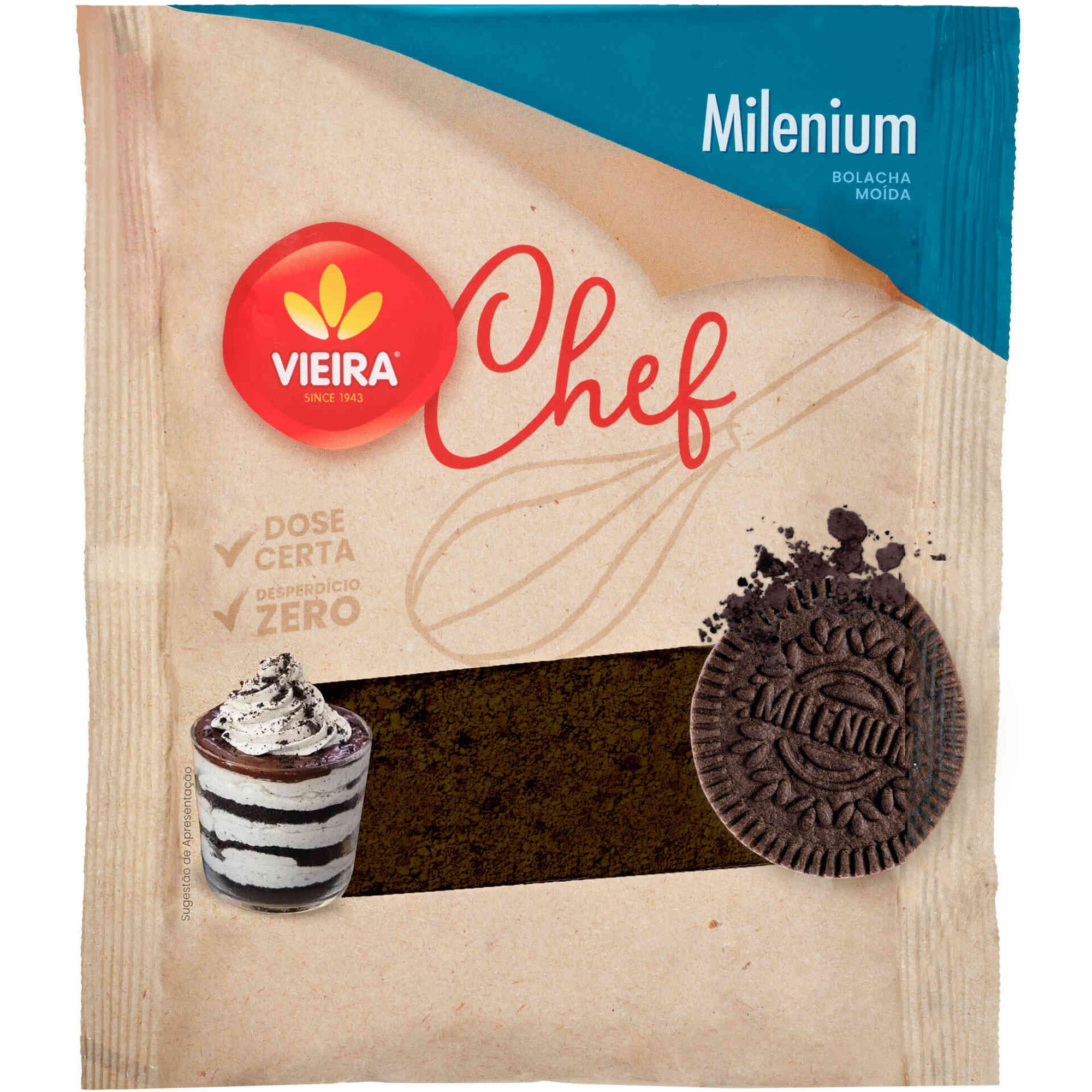 Bolacha de Chocolate Milenium Moída
