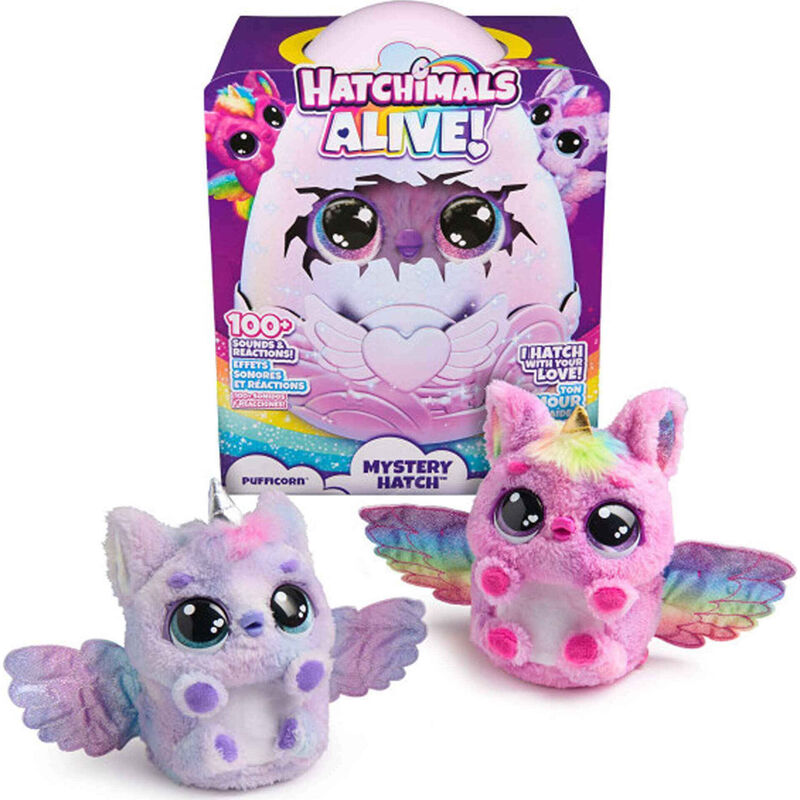 Hatchimals - Peluche Alive Mistery Hatch Pufficorn