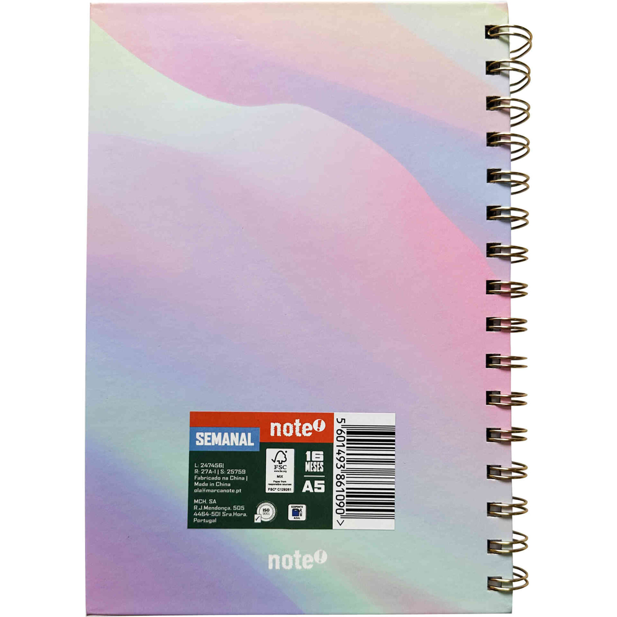 Agenda A5 2026/27 Espiral 16 Meses Note!