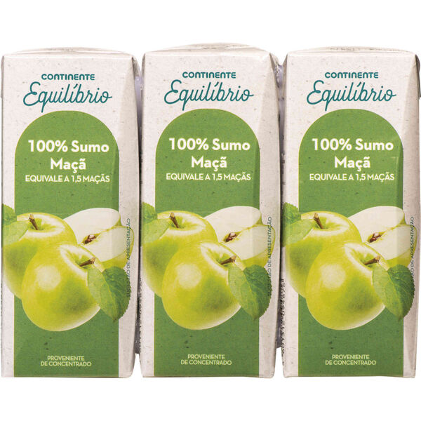 Sumo 100% Maçã Continente Equilíbrio