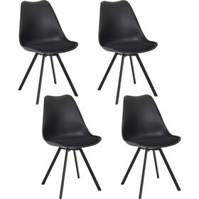 Conjunto de 4 Cadeiras Preto Atom