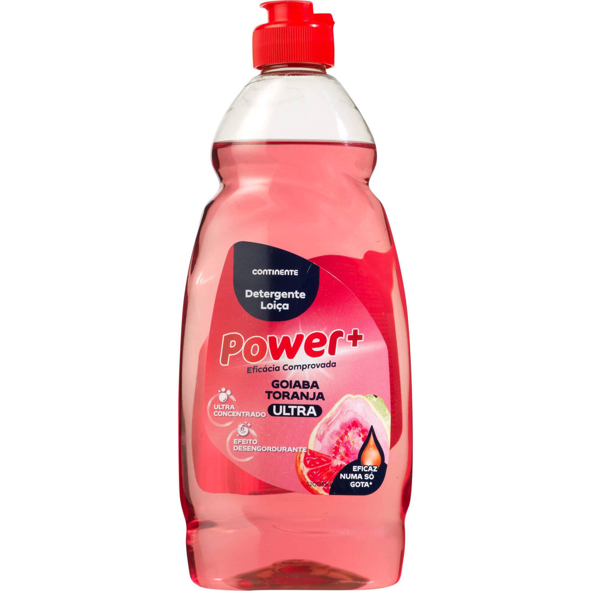 Detergente Manual Loi&ccedil;a Power+ Goiaba Toranja Continente