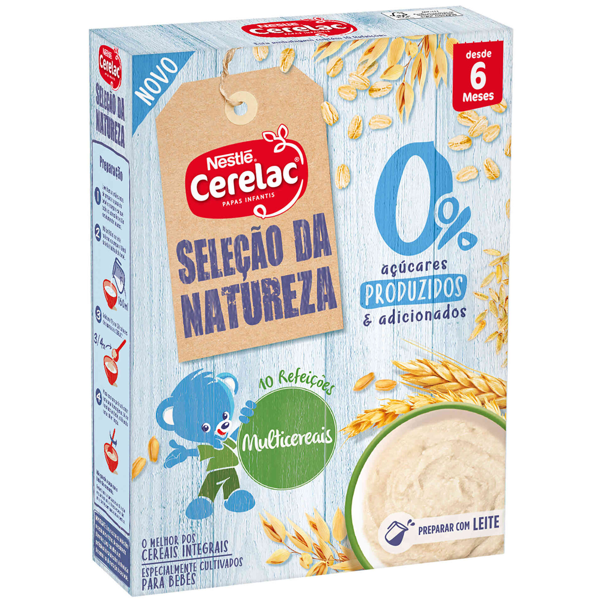 Papa Infantil Não Láctea Multicereais sem Açúcar +6M