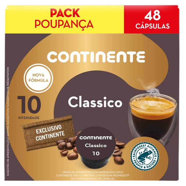 Cápsulas de Café Classico Int 10 Pack Poupança Continente