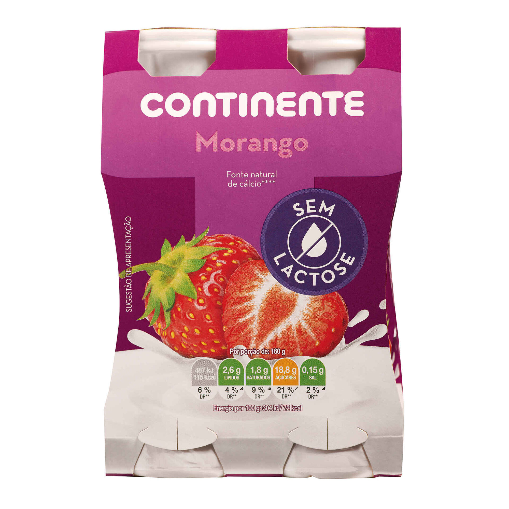 Iogurte Líquido Morango sem Lactose