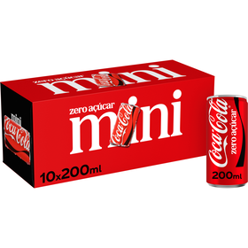 Refrigerante com G&aacute;s em Lata Mini Cola Zero Coca-Cola