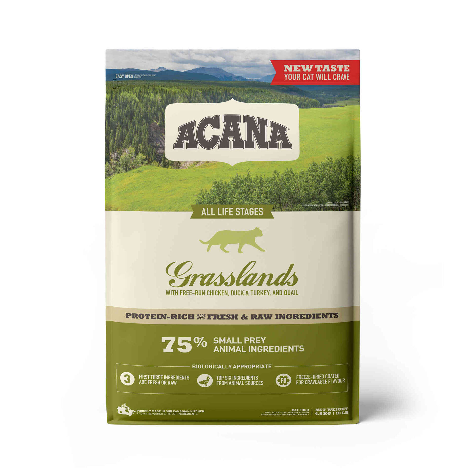 Ra&ccedil;&atilde;o para Gato Grasslands Acana