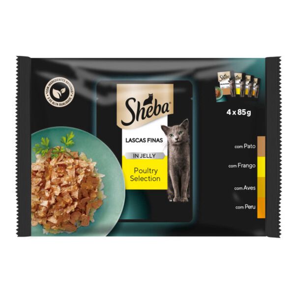 Comida Húmida para Gato Adulto Aves Saquetas Sheba