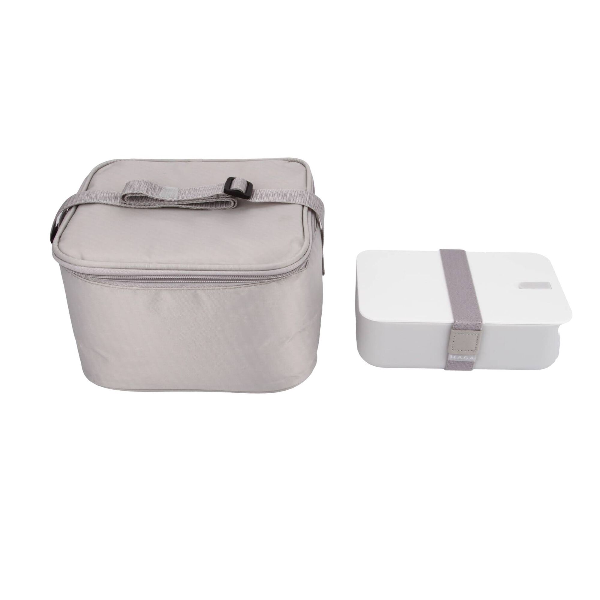 Conjunto Saco Térmico Tiracolo e 3 Caixas Cinza 4 My Lunch