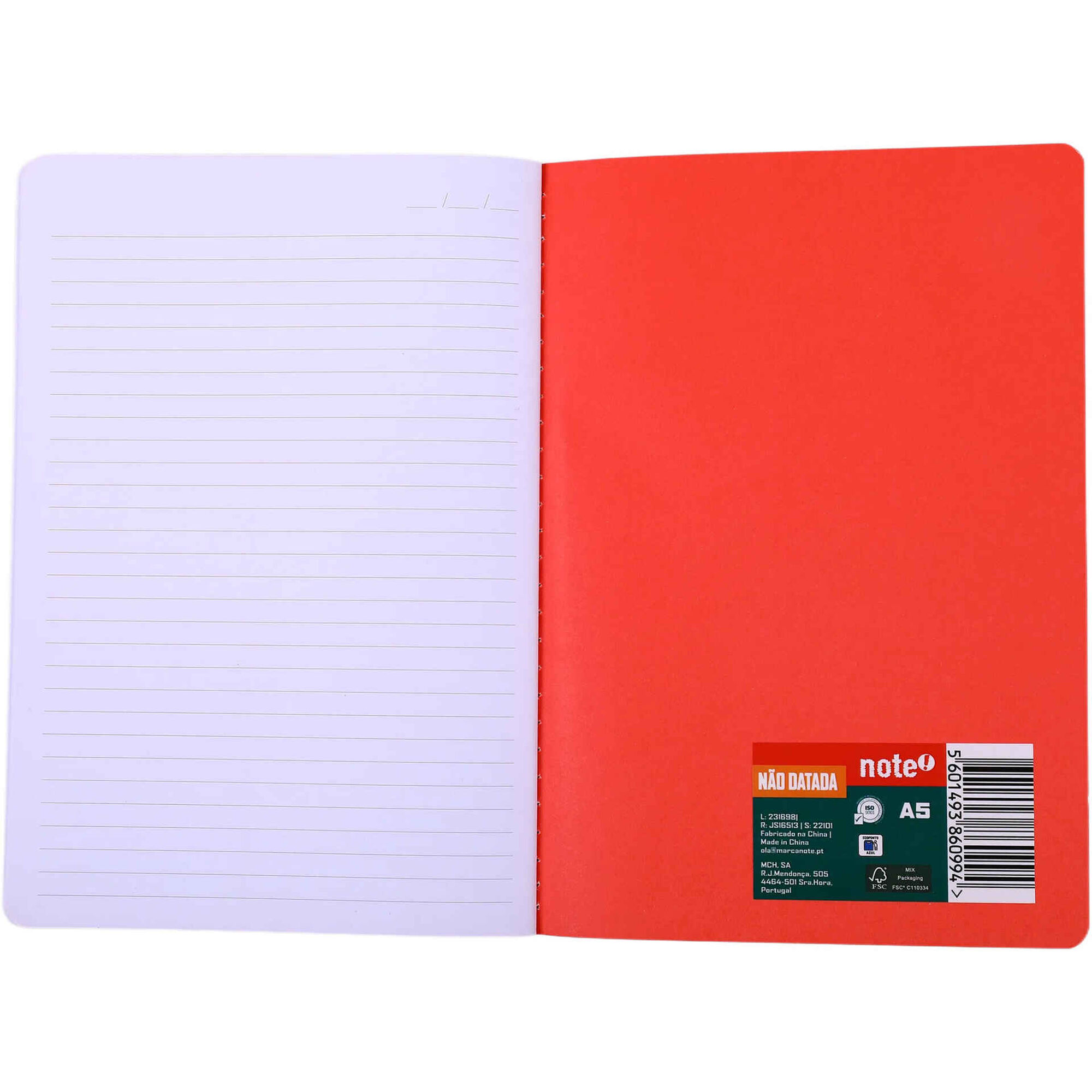 Agenda Slim A5 In Time (v&aacute;rias cores) Note!