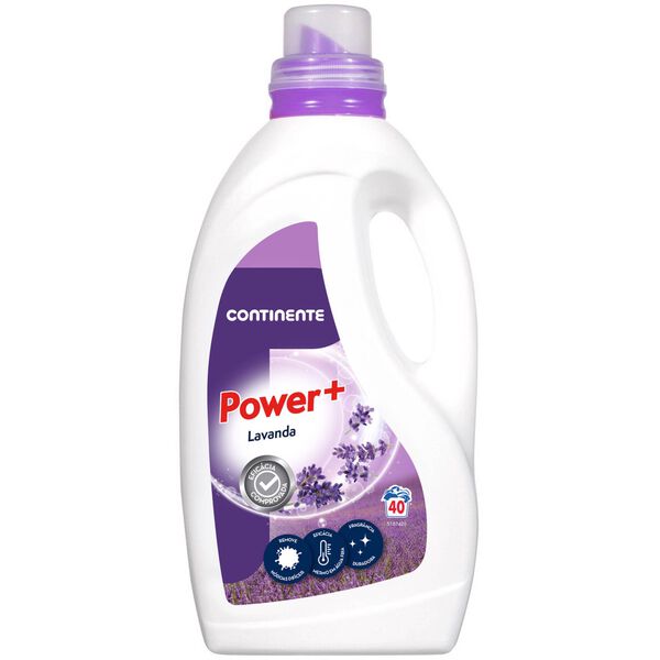 Detergente Máquina Roupa Líquido Power+ Lavanda Continente