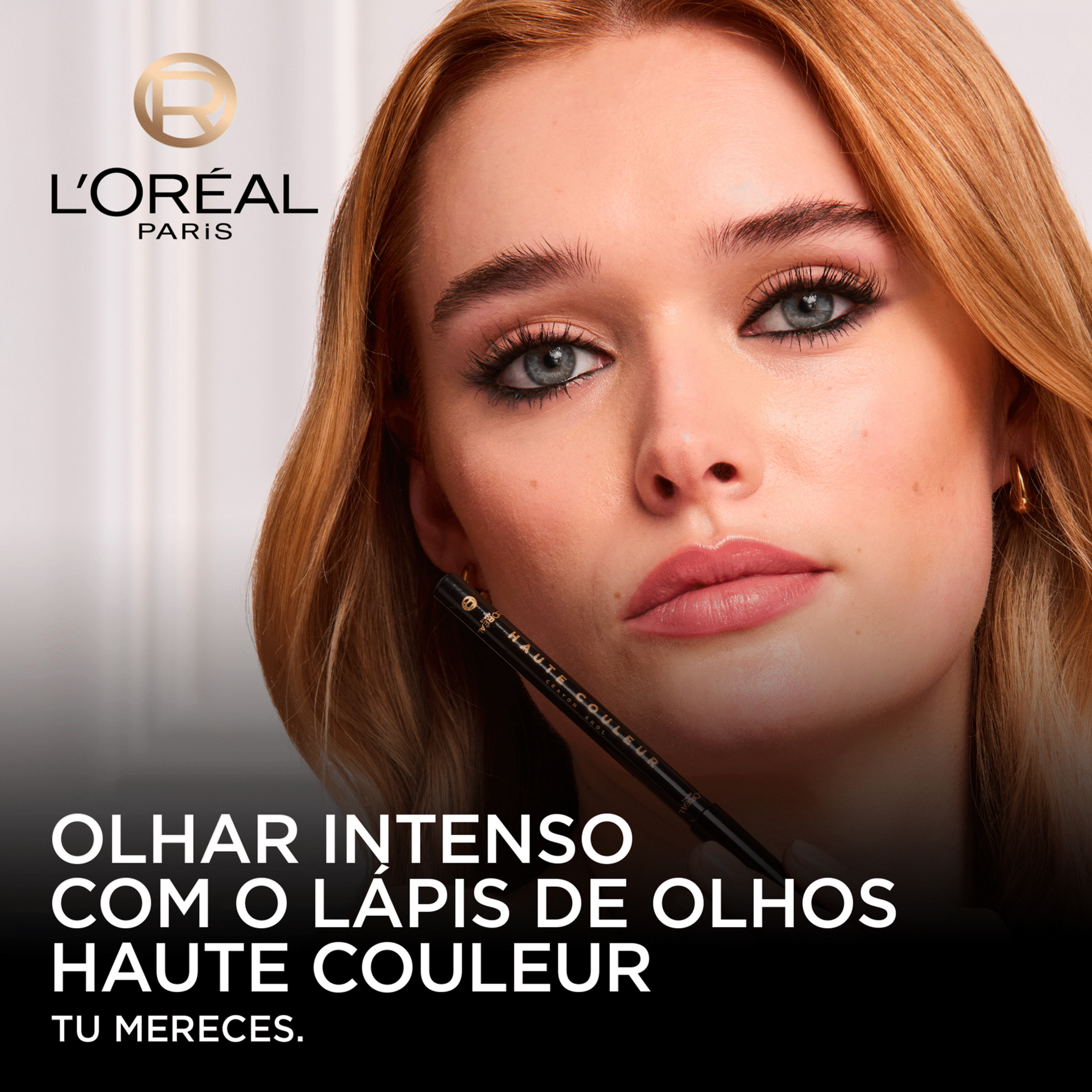 L&aacute;pis de Olhos Kh&ocirc;l Haute Couleur Noir Silk L'Or&eacute;al Paris