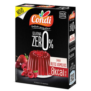 Gelatina em Pó Zero% de Frutos Vermelhos Condi