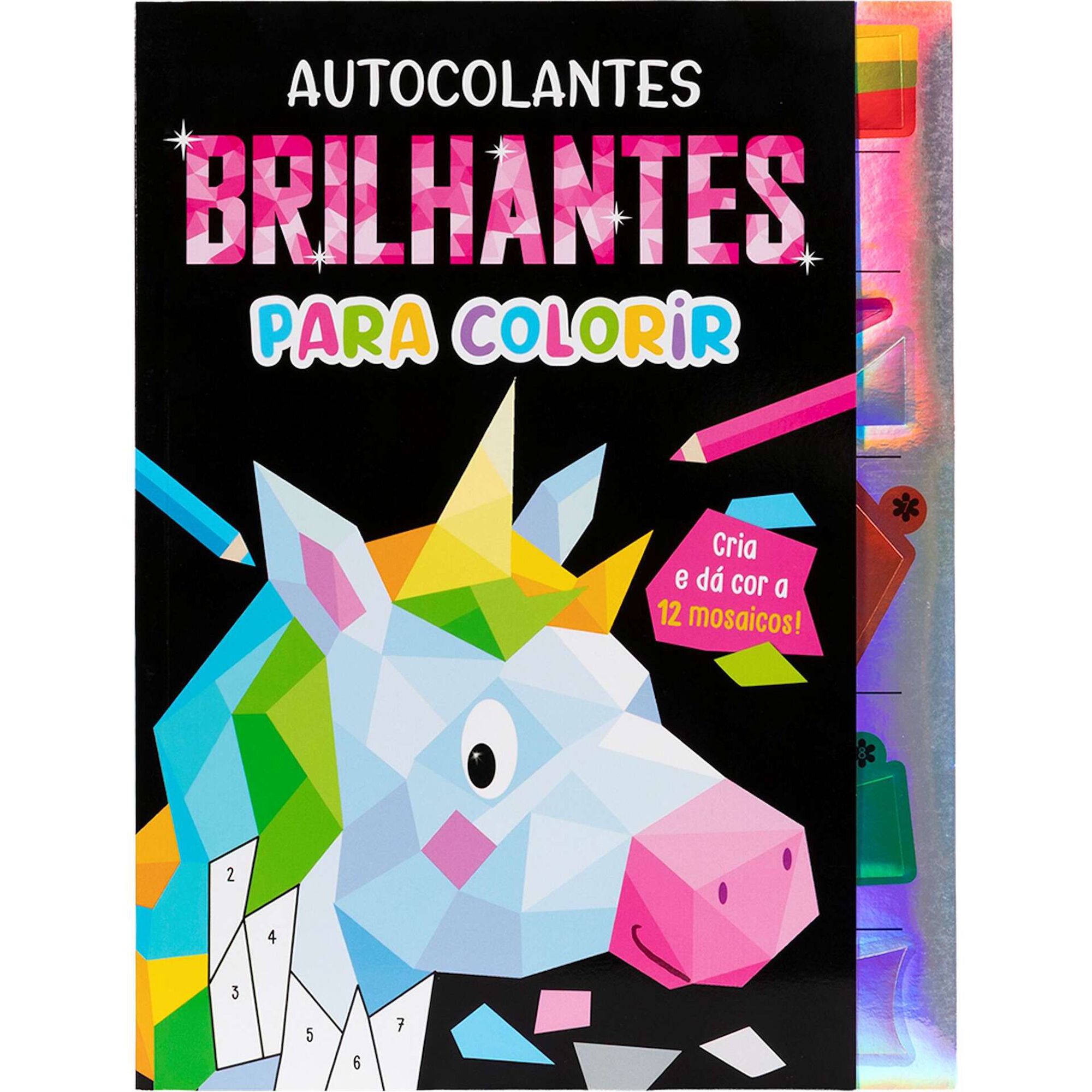 Autocolantes Brilhantes para Colorir (Unic&oacute;rnio)