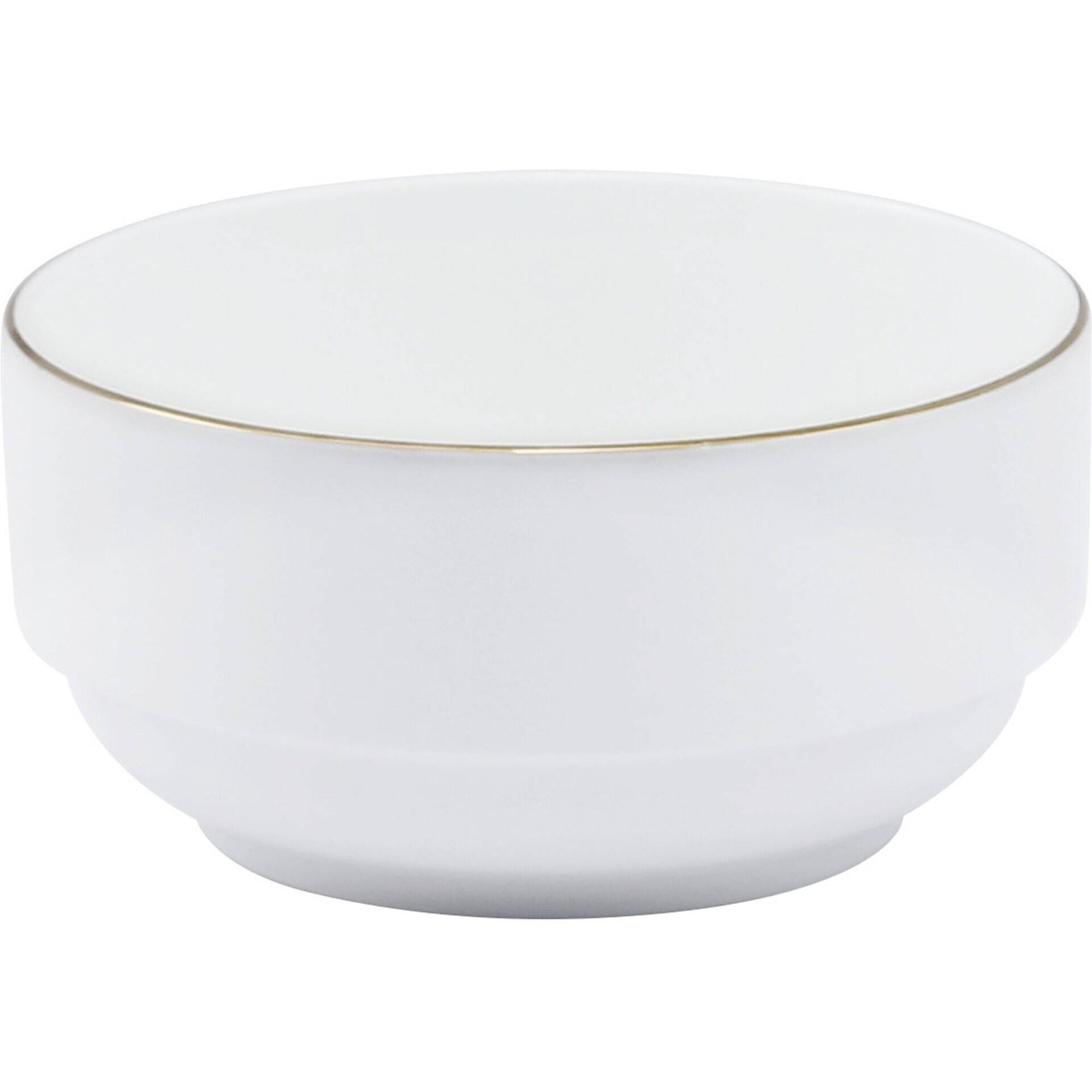 Taça Branca com Borda Dourada 11cm