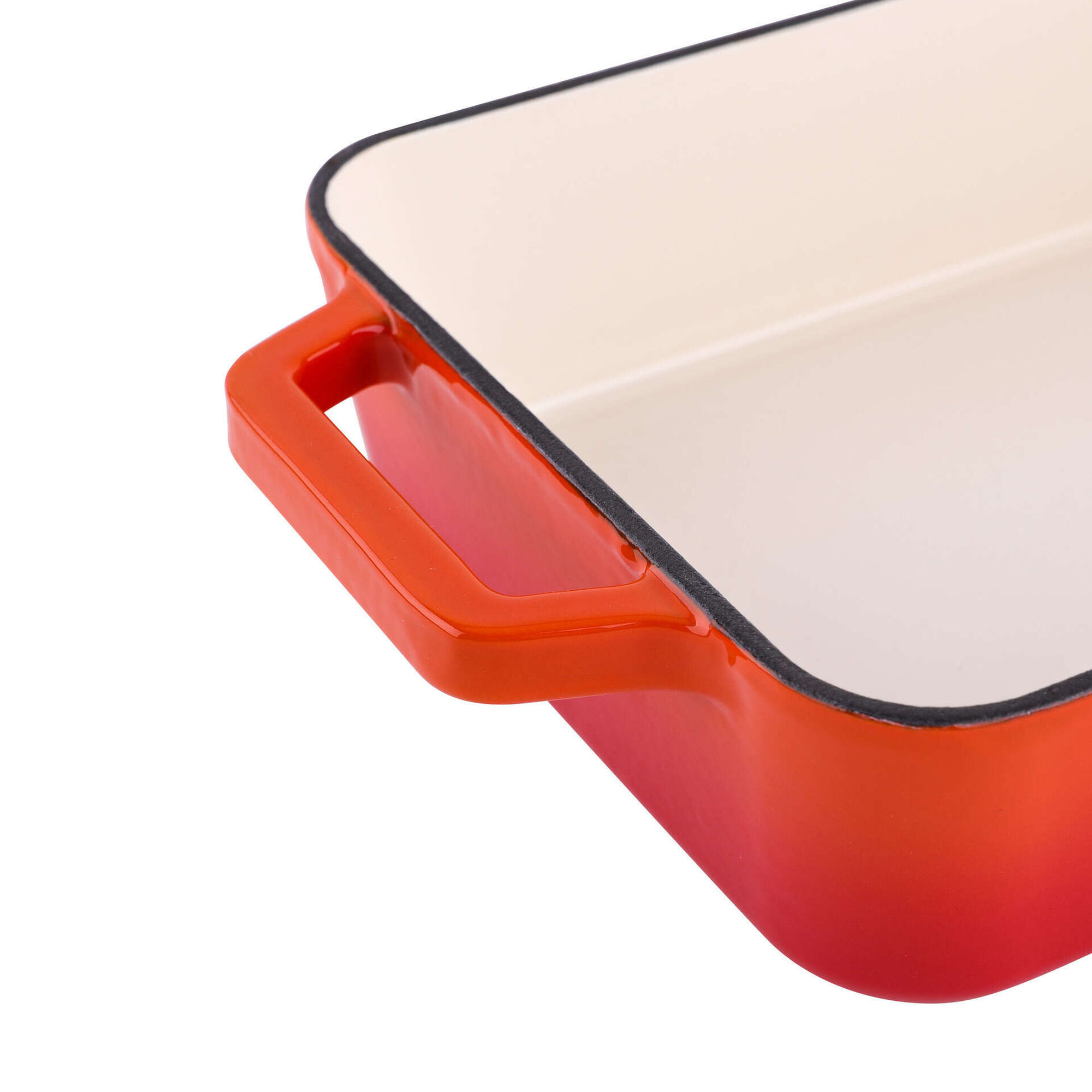 Assadeira Ferro Fundido 37x20cm Laranja