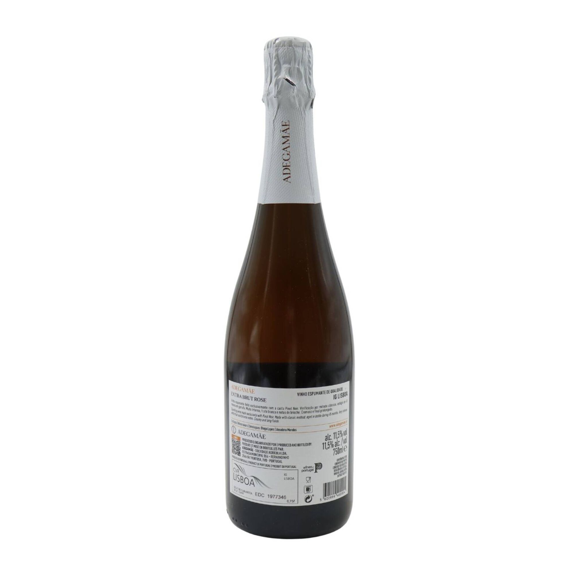 Adega M&atilde;e Pinot Noir Extra Espumante Lisboa Bruto Ros&eacute;