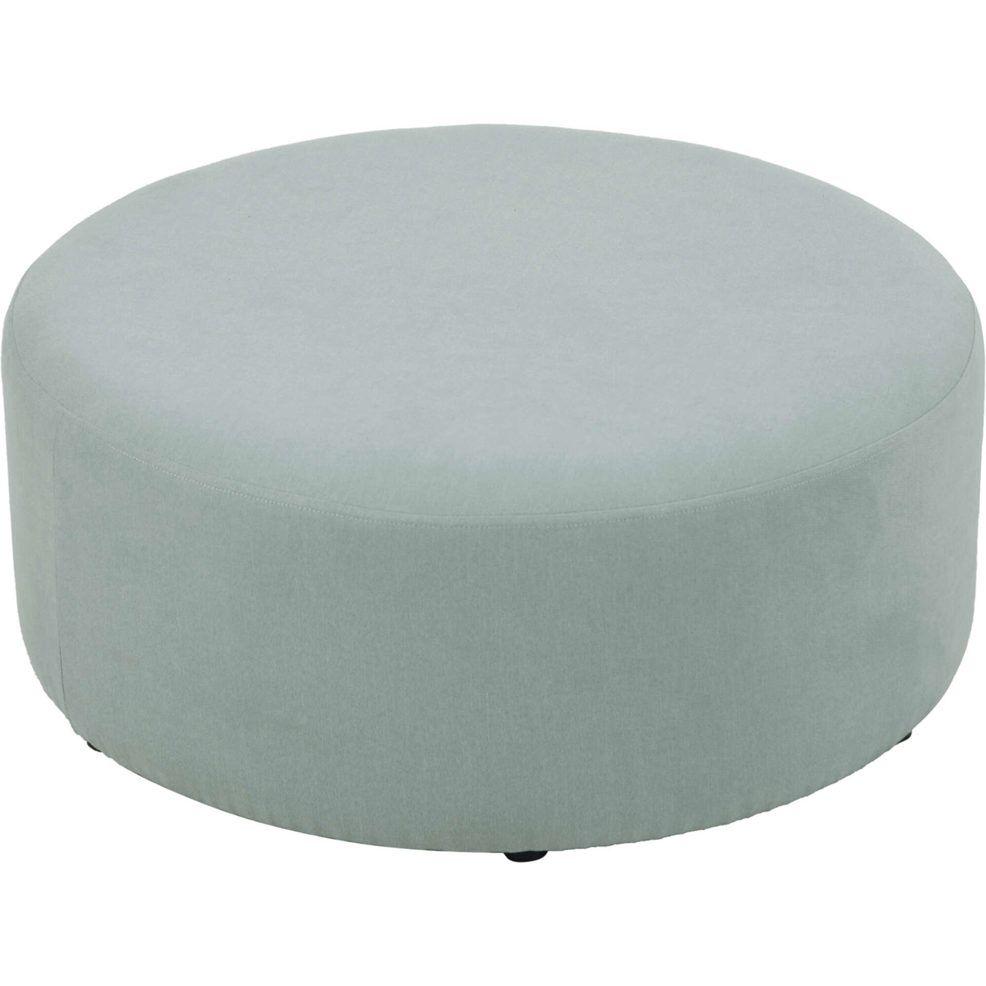 Puff Baixo Redondo Cinza