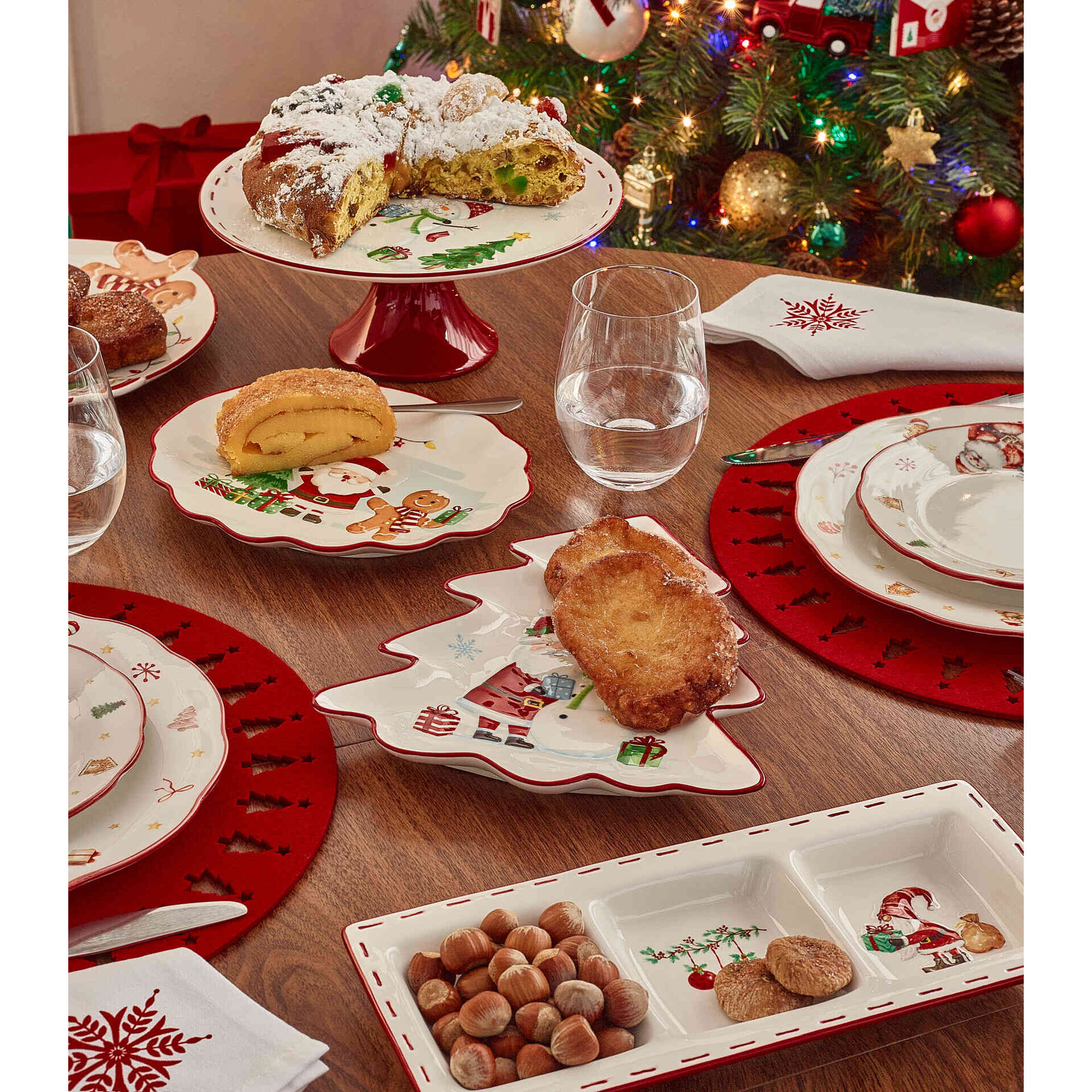 Prato Bolo Figuras de Natal Kasa
