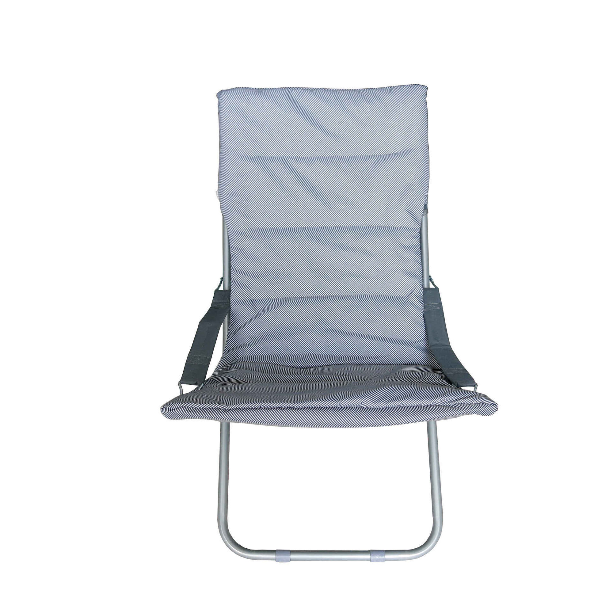 Cadeira Acolchoada Cinza Habana Kasa