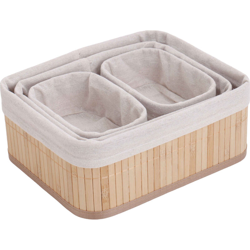 Conjunto 4 Cestos Bambu Kasa