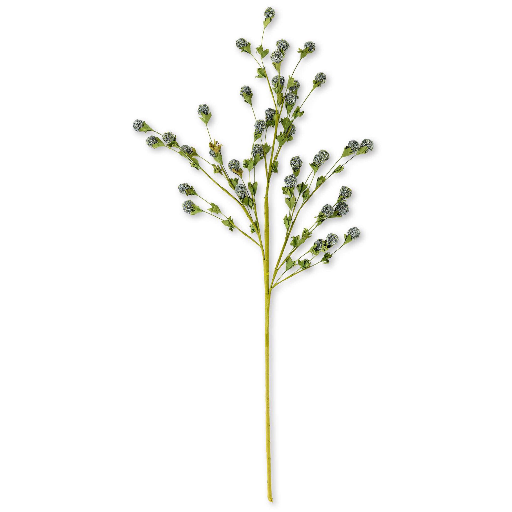 Haste Artificial 79cm Flores Bola Azuis