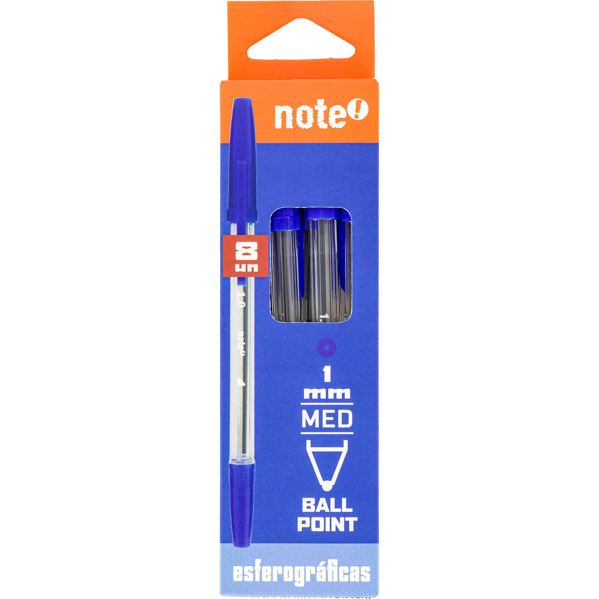 Conjunto 8 Esferogr&aacute;ficas Ball Point Azul Note!