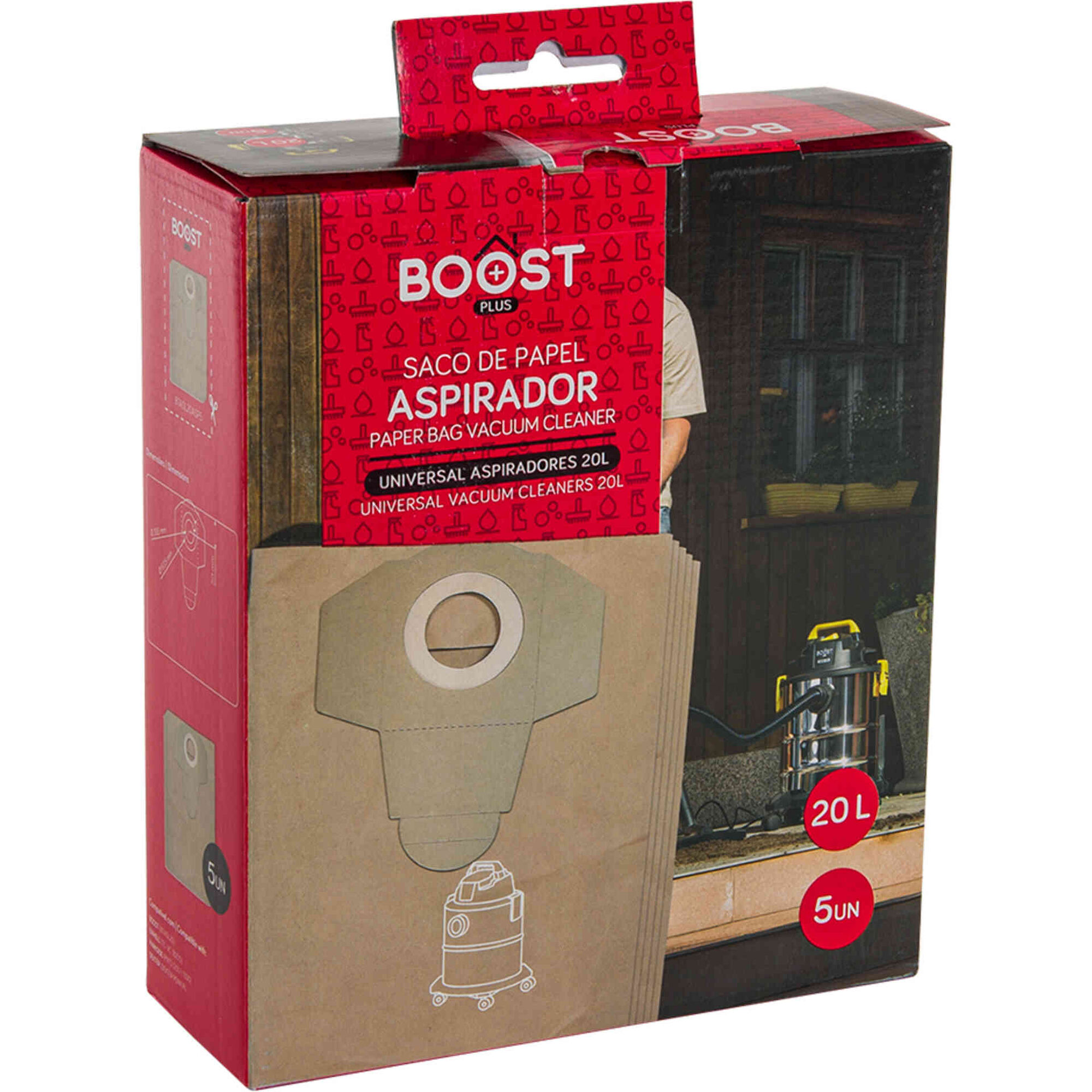 Conjunto 5 Sacos 20L para Aspirador