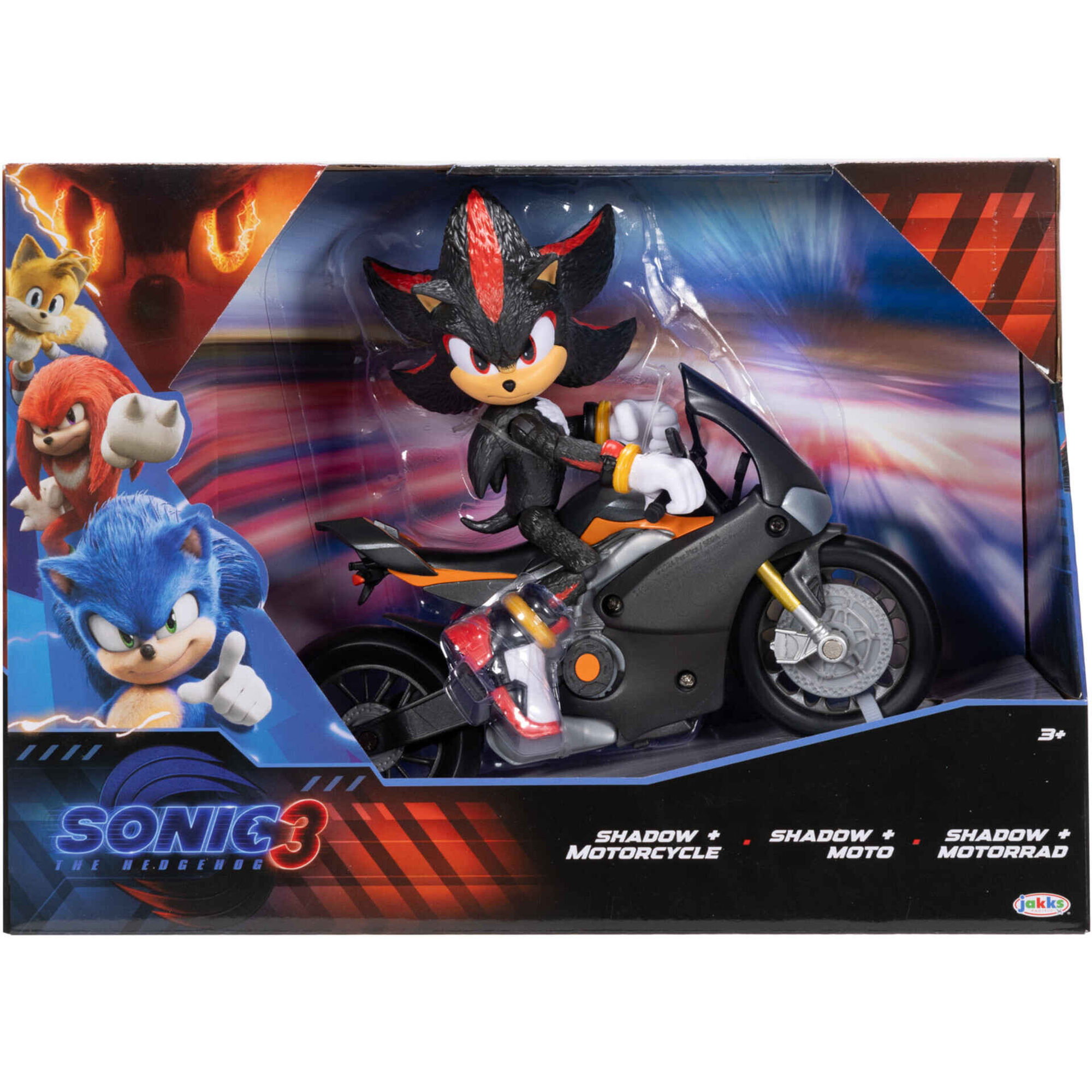 Sonic 3 O Filme - Pack Especial de Figuras Shadow 13cm com Moto