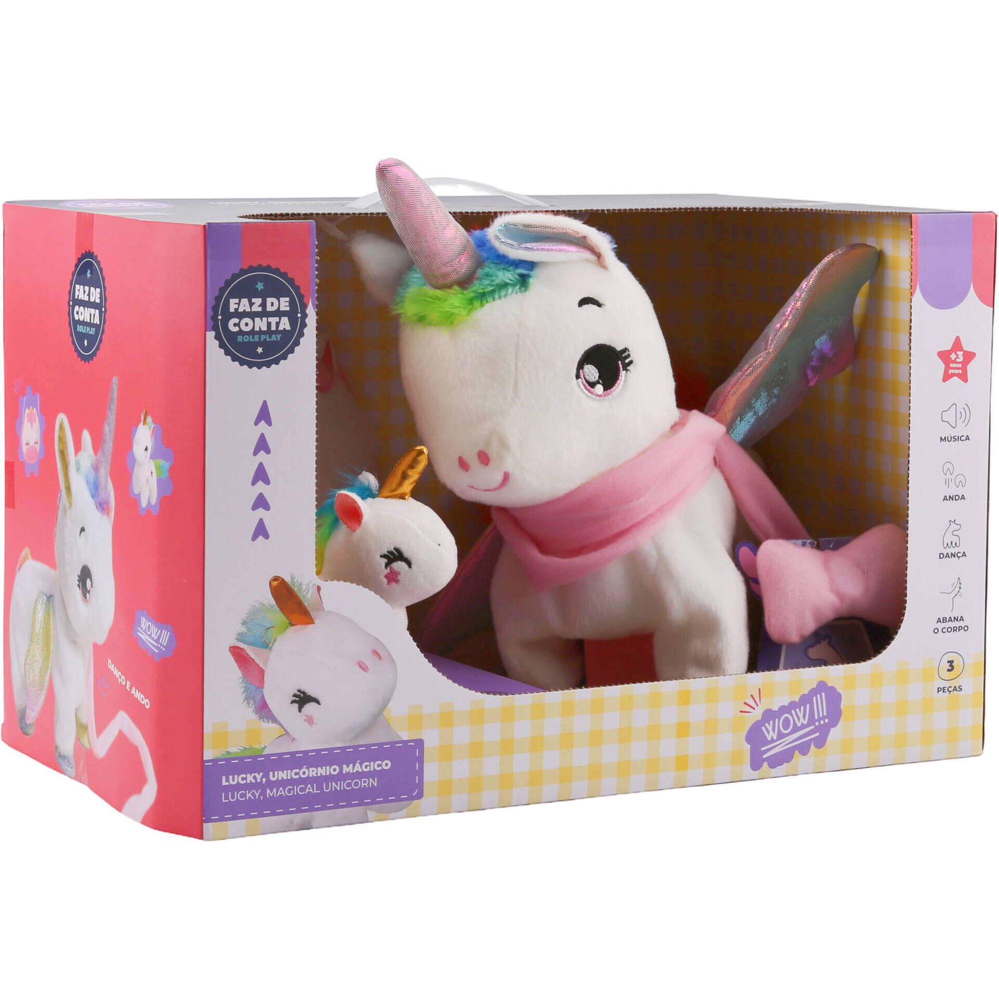 Zoko Faz de Conta - Peluche Lucky Unic&oacute;rnio M&aacute;gico