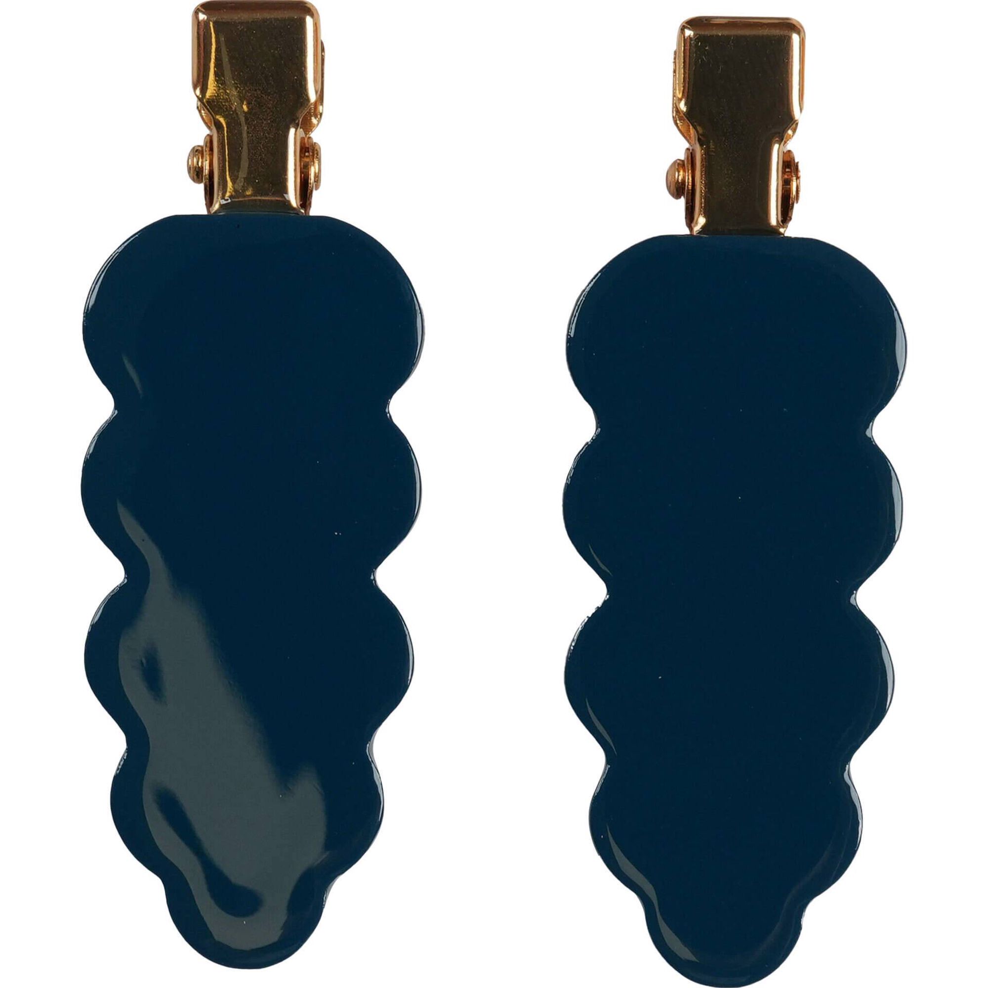 Conjunto 2 Ganchos Cabelo Azul Escuro Bazar&atilde;o